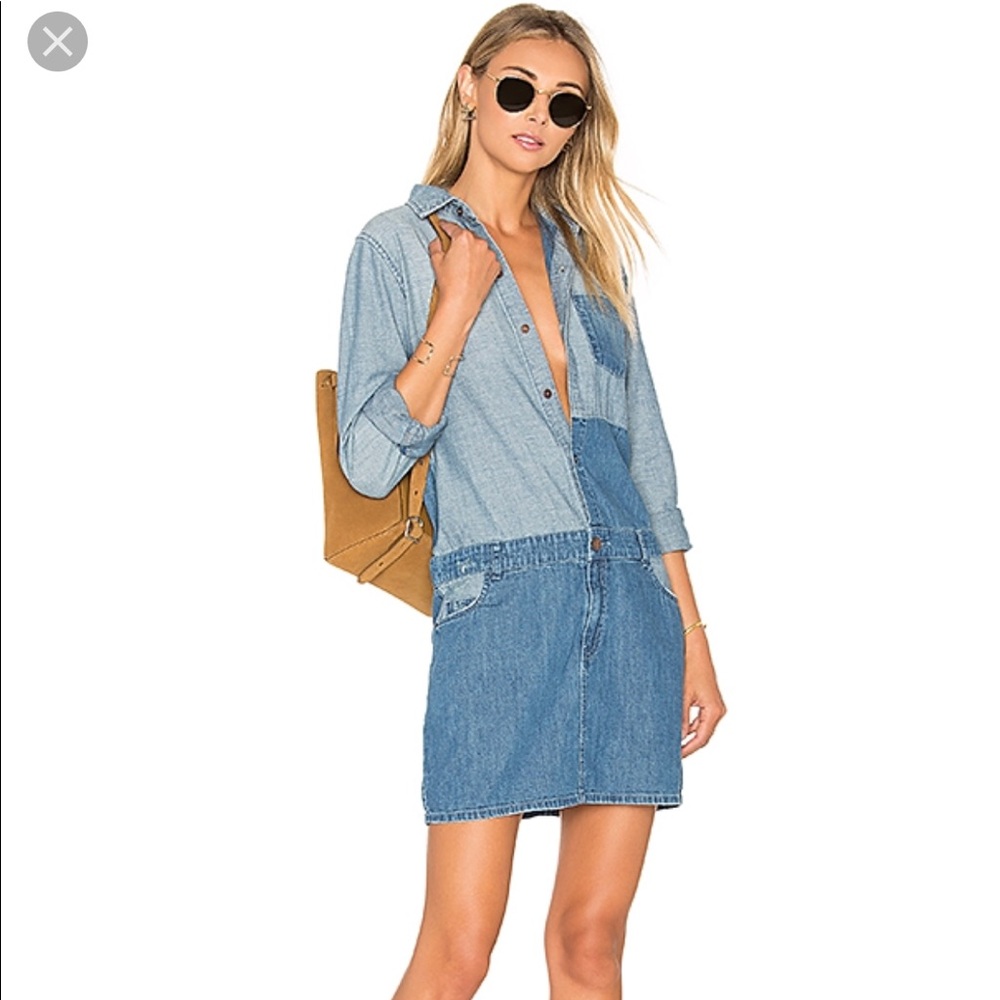 Current Elliot Whitney Denim Shirt Dress